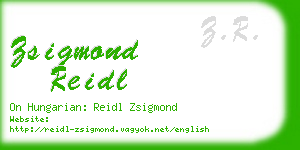 zsigmond reidl business card